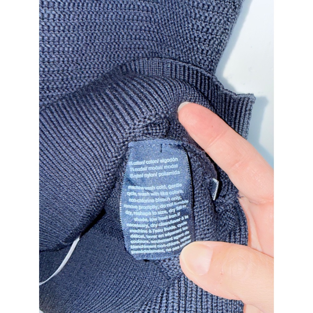 Tommy Hilfiger Navy Cable Knit Halter Sweater Tank Top J52S0675 Womens M NWT - Picture 3 of 7